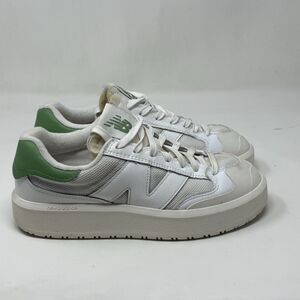 New Balance CT302 Sneakers Womens 9 Mens 7.5 White Green Leather Mesh Chunky
